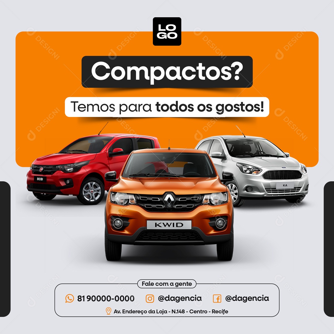 Social Media Concessionaria Temos Para Todos Gostos PSD Editavel