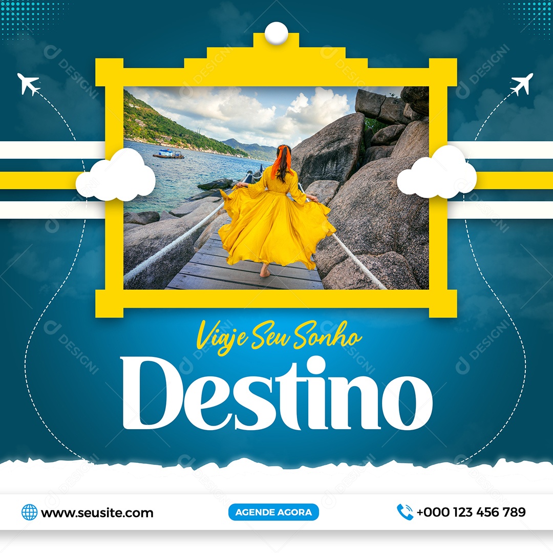 Social Media Viagens Seu Sonho PSD Editavel