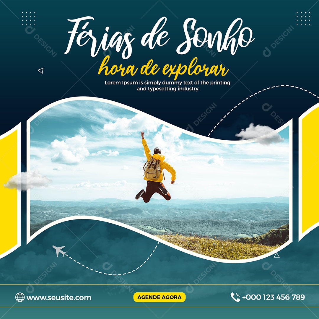 Feria De Sonho Hora De Explorar Social Media PSD Editavel