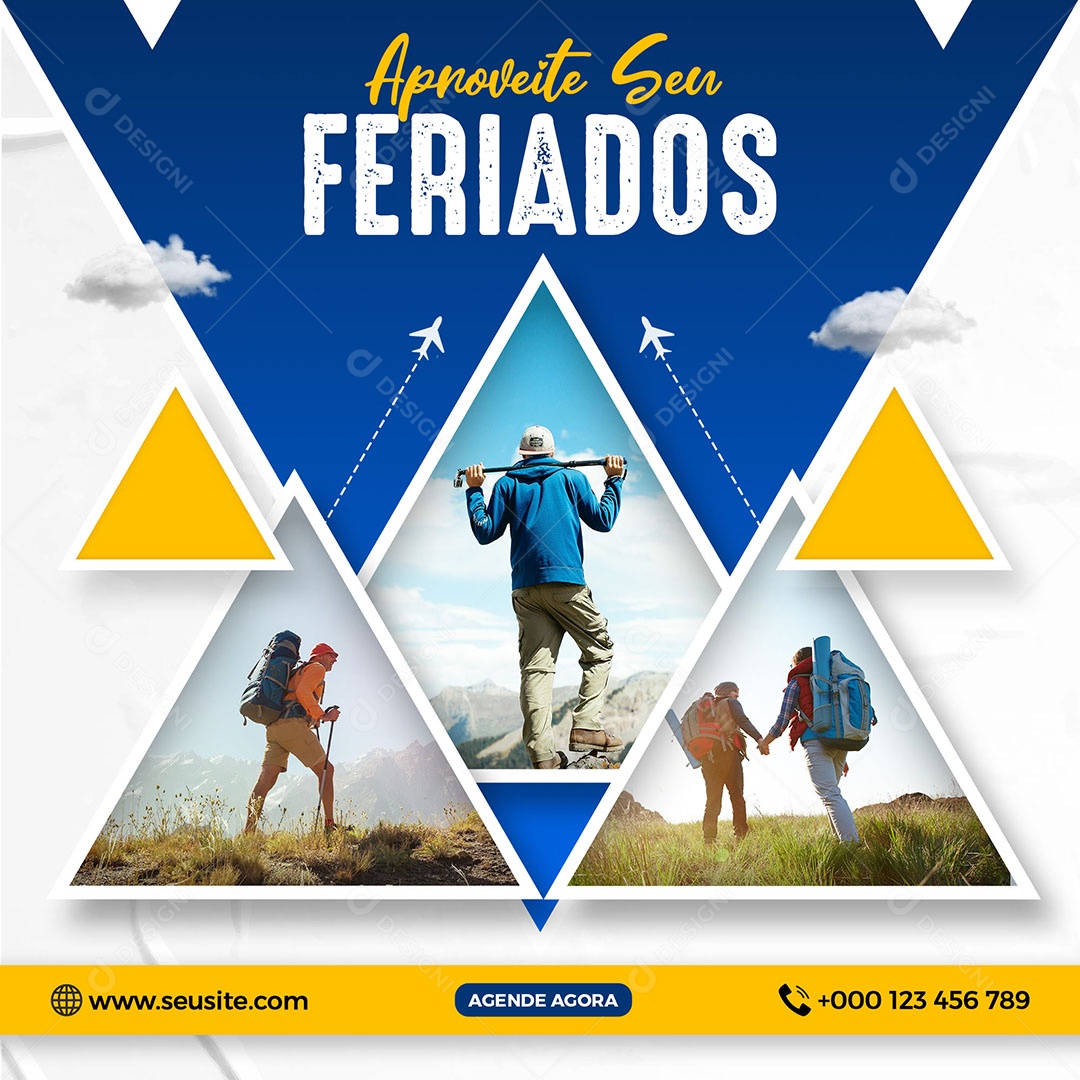 Aproveite Seu Feriado Social Media PSD Editável