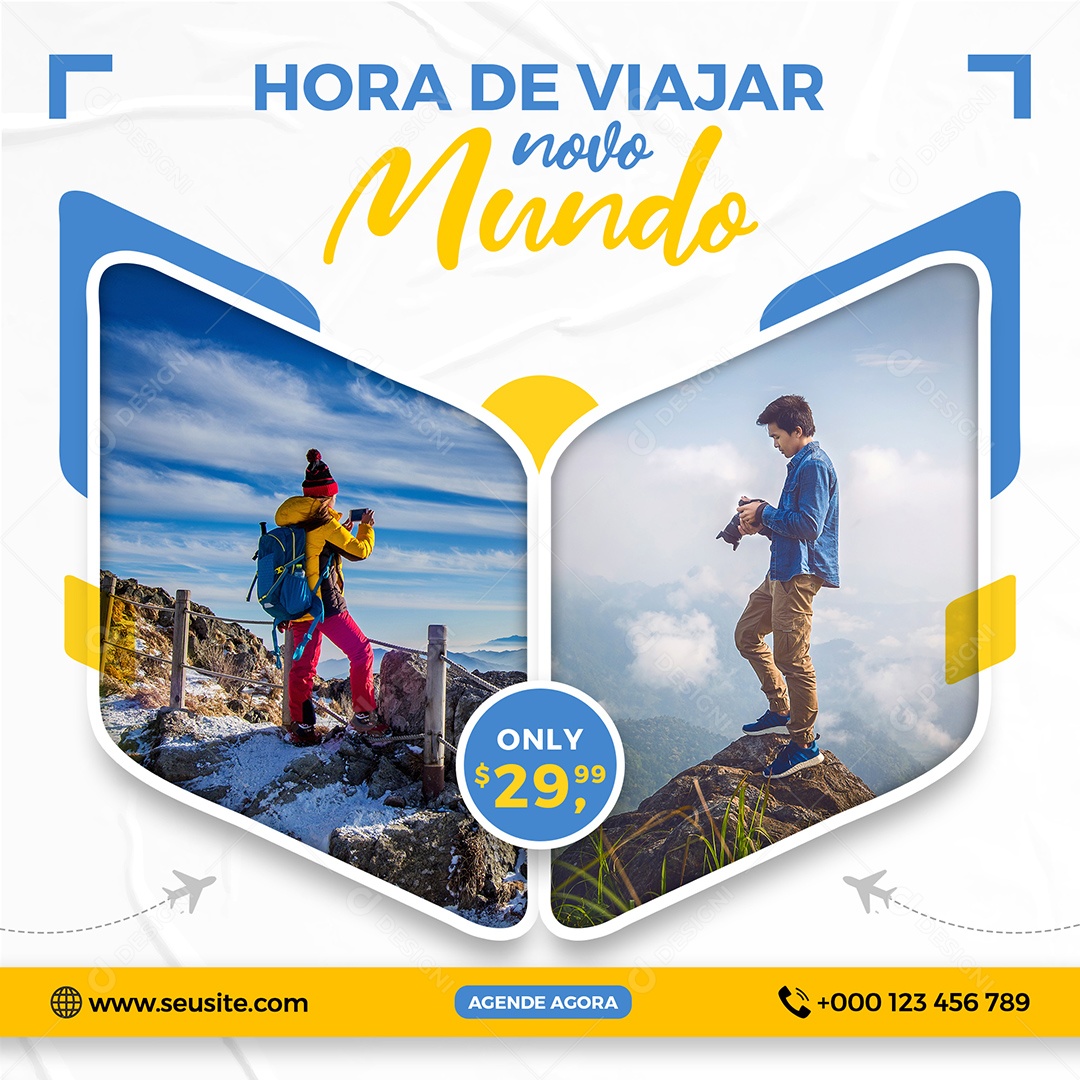 Social Media Hora De Viajar PSD Editável