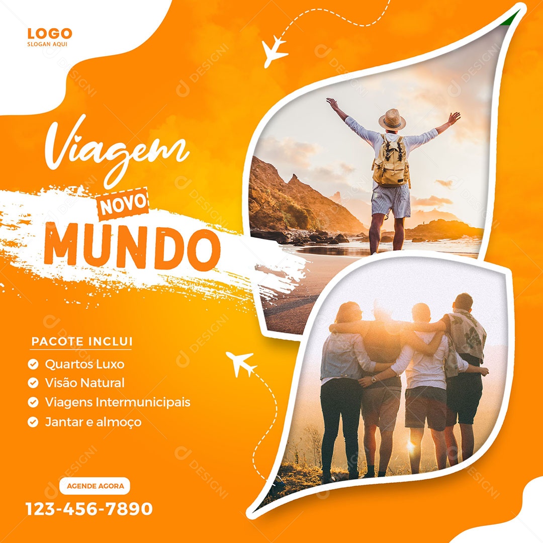 Social Media Viagem Novo Mundo PSD Editavel