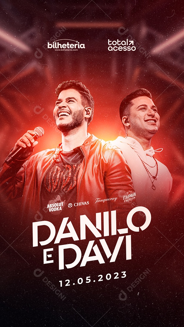 Story Show Sertanejo Flyer Danilo E Davi Social Media PSD Editável