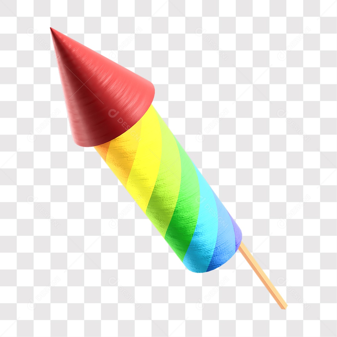 Elemento 3D Fogos De Artifício Coloridos Para Composição PNG Transparente