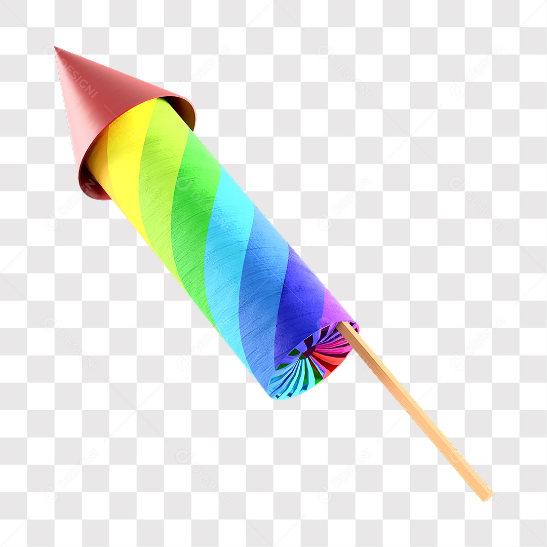 Fogos De Artifício Coloridos Elemento 3D Para Composição PNG Transparente