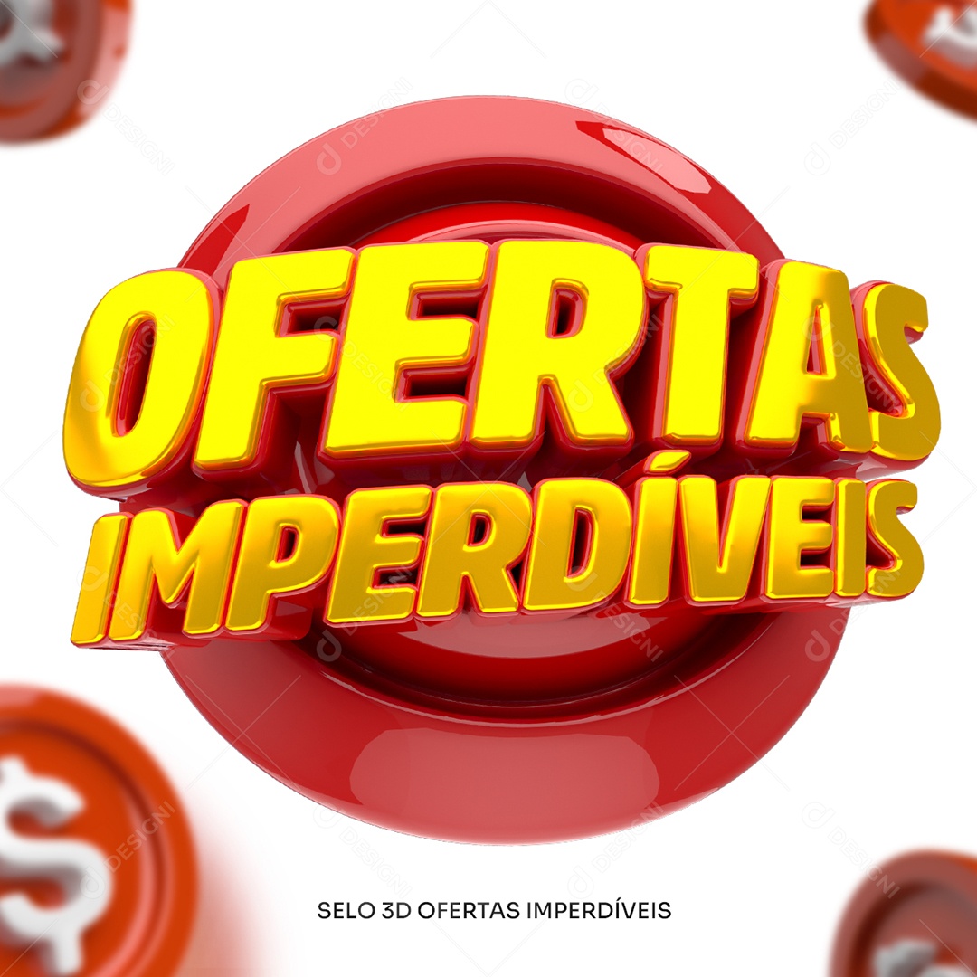 Selo 3D Para Composição Ofertas Imperdíveis PSD