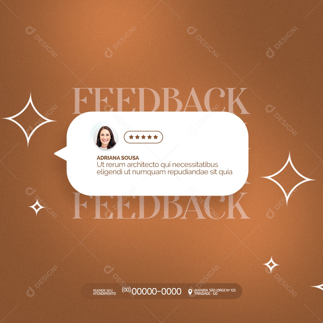 Feedback Manicure Social Media PSD Editável