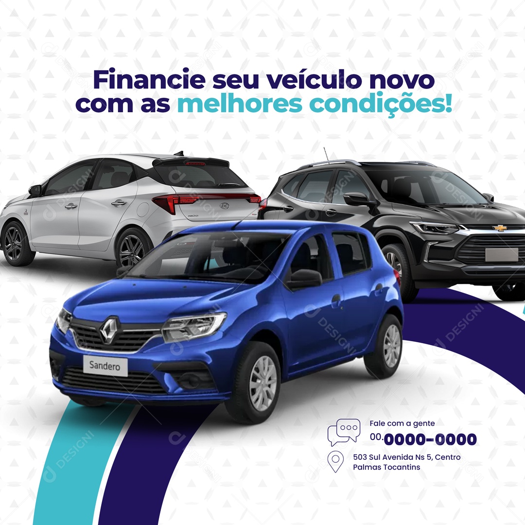 Financie Seu Veículo Novo Com as Melhores Condições Social Media PSD Editável