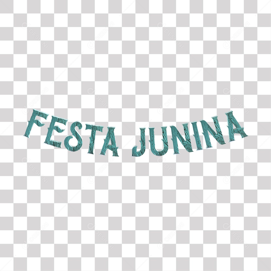 Festa Junina Texto 3D PNG Transparente