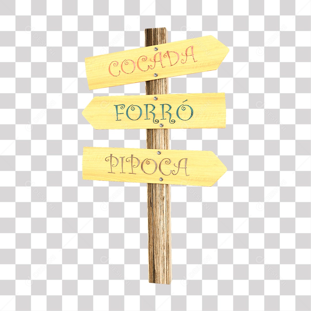 Placa e Textos De Madeira Elemento 3D PNG Transparente