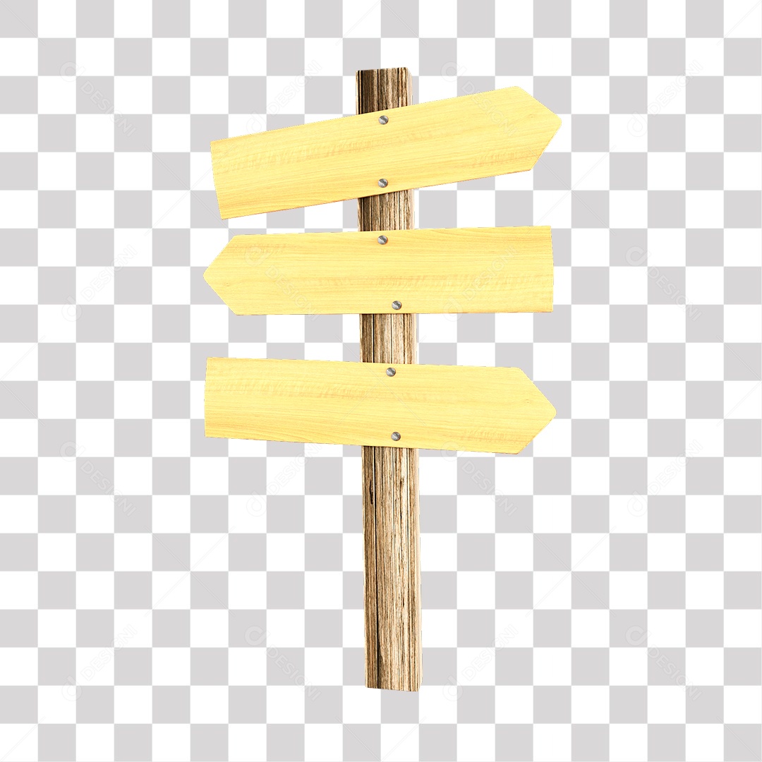 Placa Vazias De Madeira Elemento 3D PNG Transparente