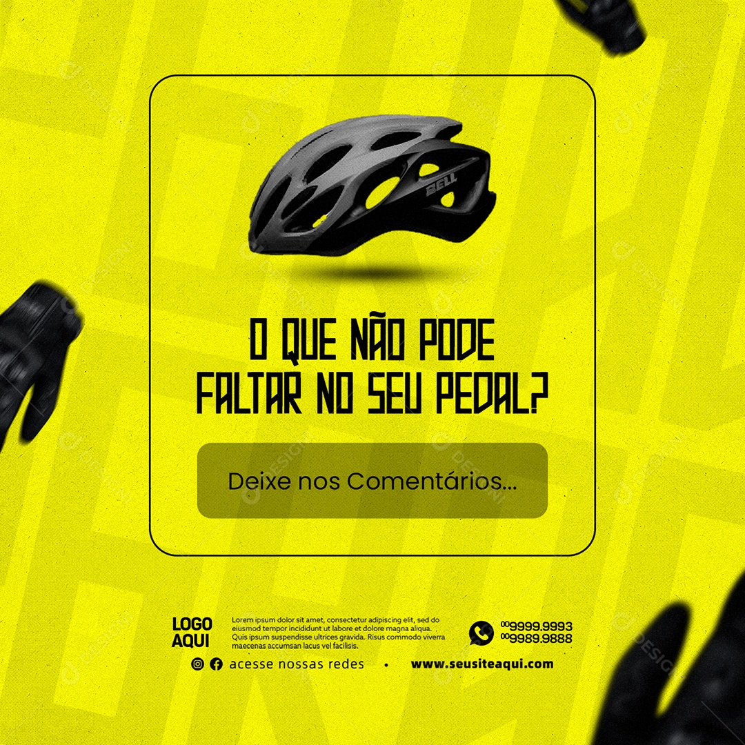 O Que Não Pode Faltar No Seu Pedal Bicicletaria Social Media PSD Editável