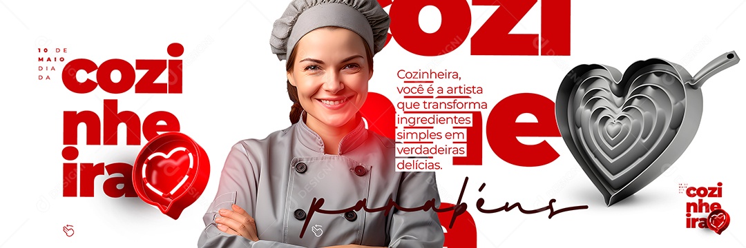 Cozinheira Você é a Artista Que Transforma Carrossel Dia da Cozinheira Social Media PSD Editável