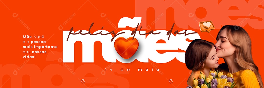 Mãe Você é a Pessoa Mais Importante Das Nossas Vidas Dia Das Mães Carrossel Social Media PSD Editável