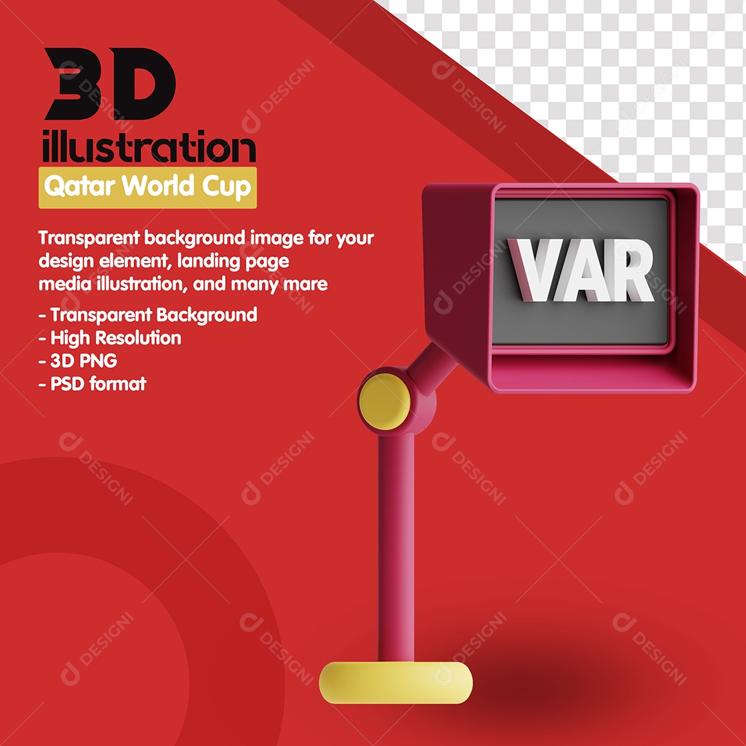 Elemento 3D Var Para Composição PSD