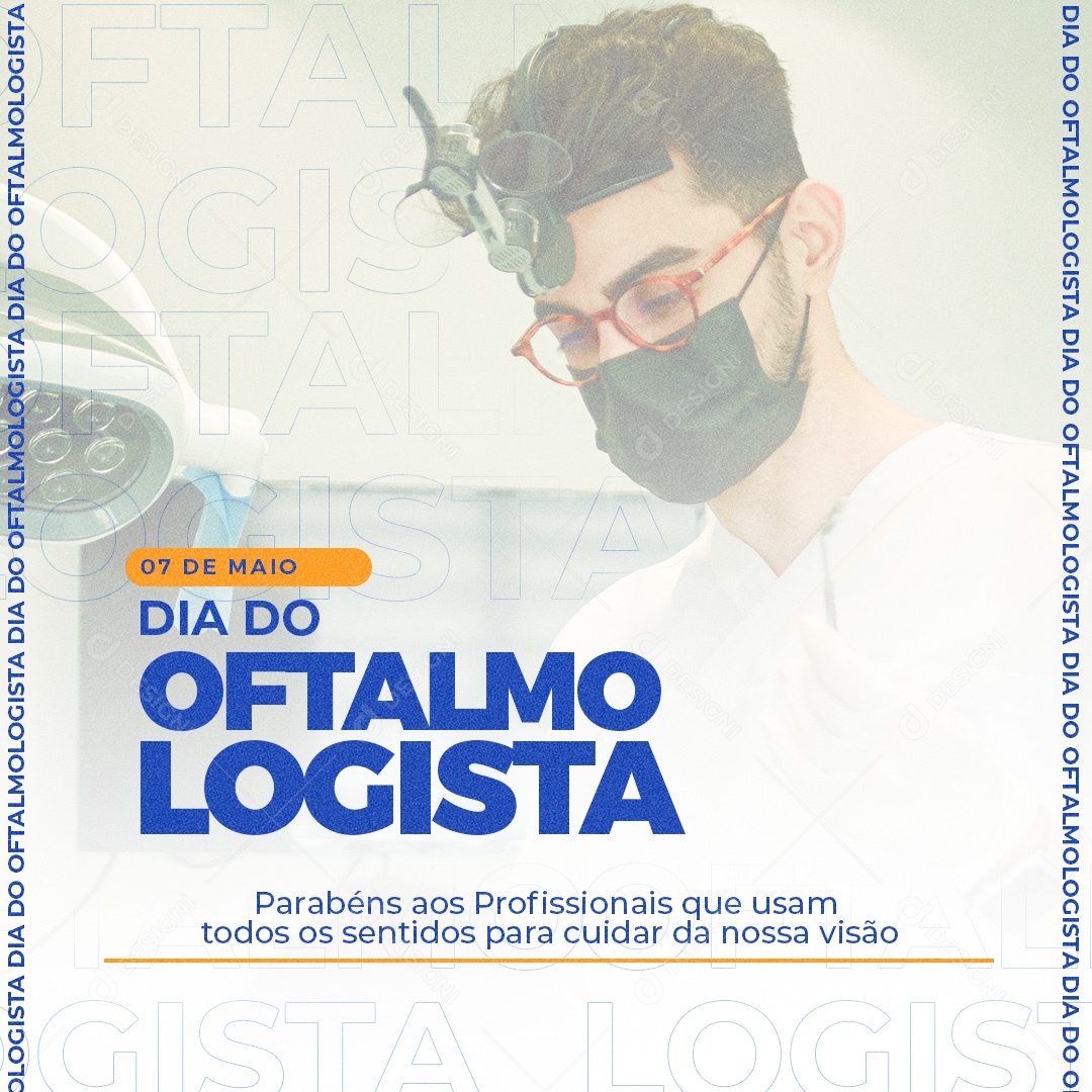 Social Media Dia Do Oftalmologista Parabéns Aos Profissionais PSD Editavel