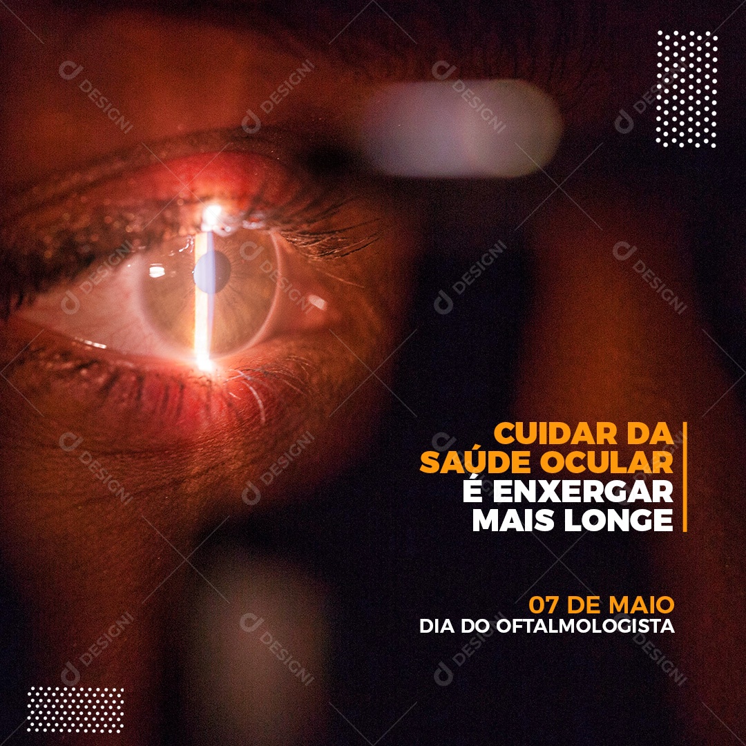 Social Media Dia Do Oftalmologista Cuidar Da Saúde Ocular PSD Editável