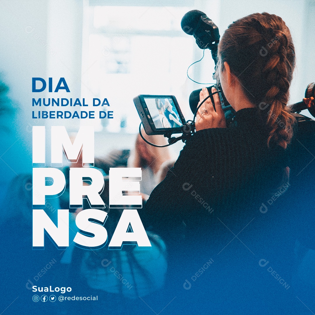 Social Media Dia Mundial Da Liberdade De Imprensa PSD Editavel