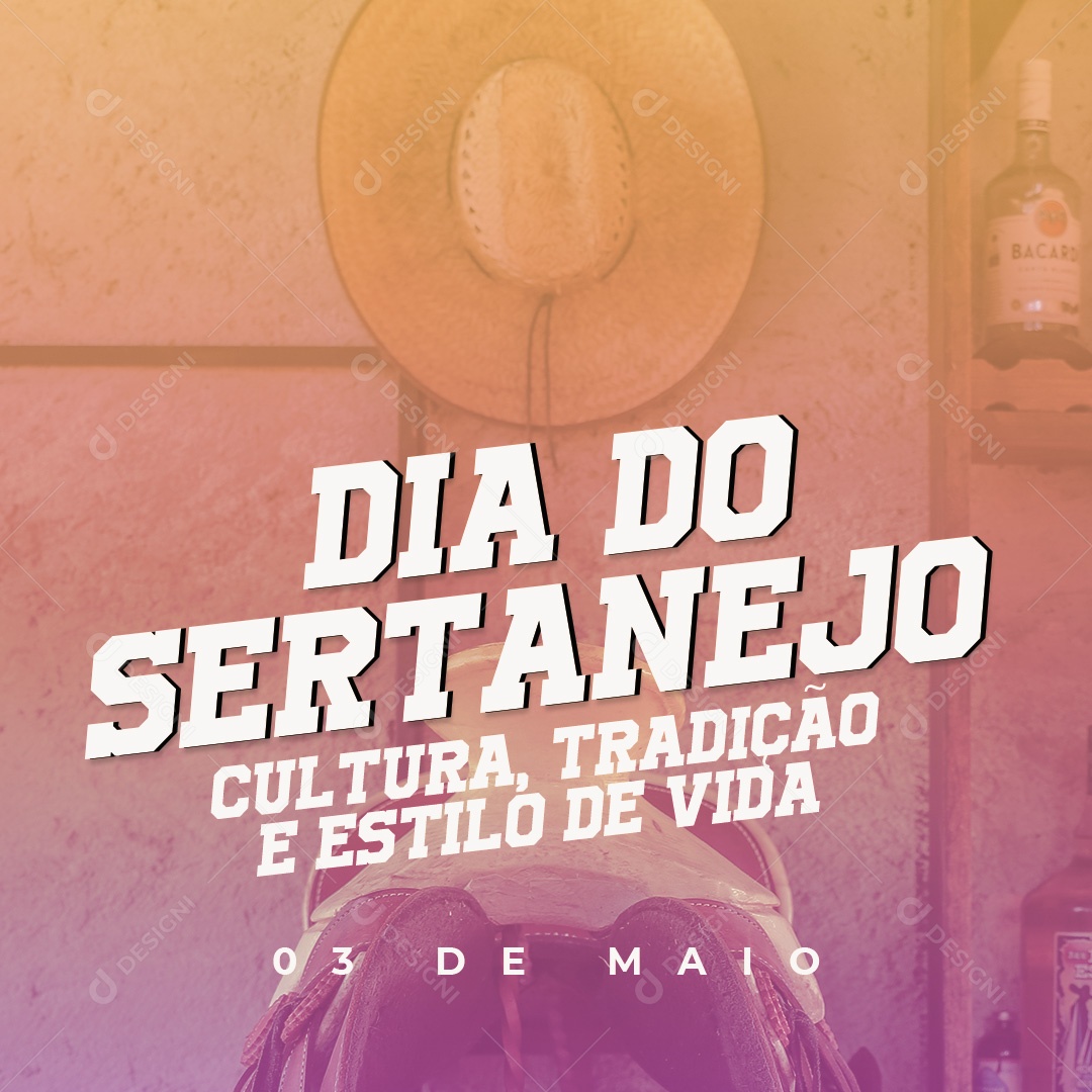Social Media Dia Do Sertanejo Cultura E Tradição PSD Editável
