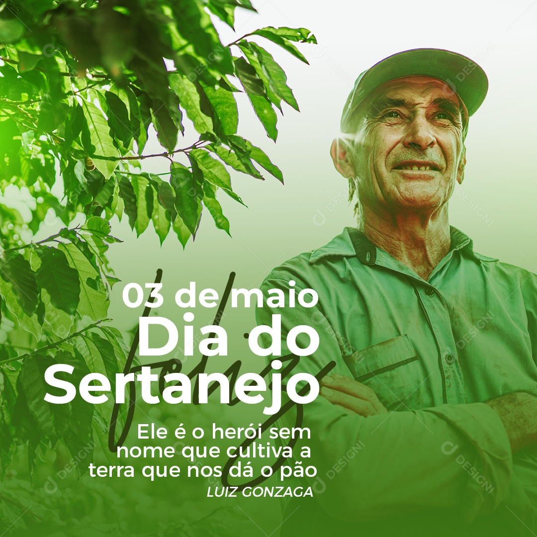 Social Media Dia Do Sertanejo Cultiva a Terra PSD Editável
