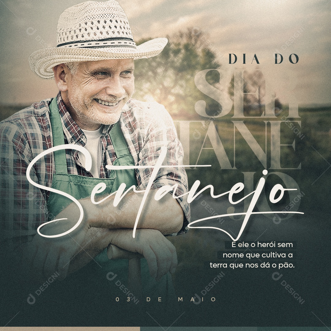 Social Media Dia Do Sertanejo Cultiva A Terra PSD Editavel