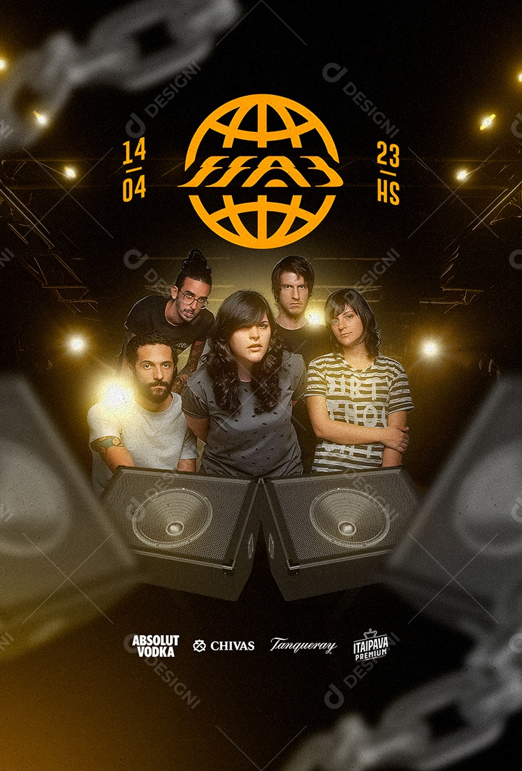 Flyer Far from Alaska Show Social Media PSD Editável