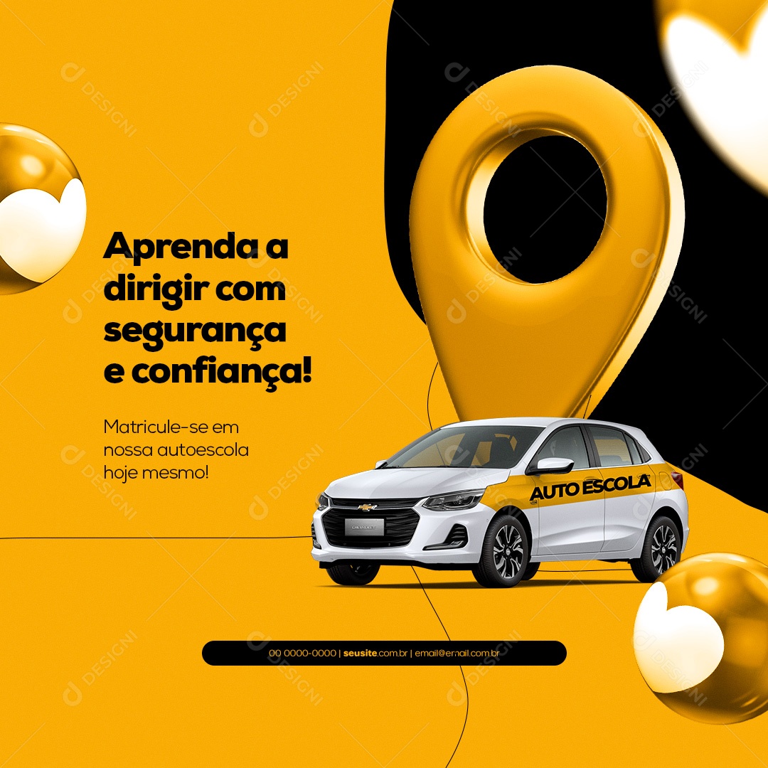 Matricule - se em Nossa Autoescola! Social Media PSD Editável