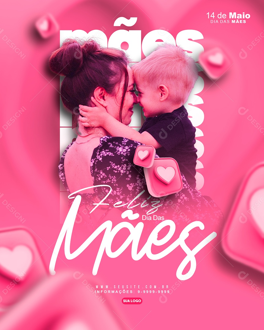 Social Media Feed Feliz Dia Das Mães PSD Editavel
