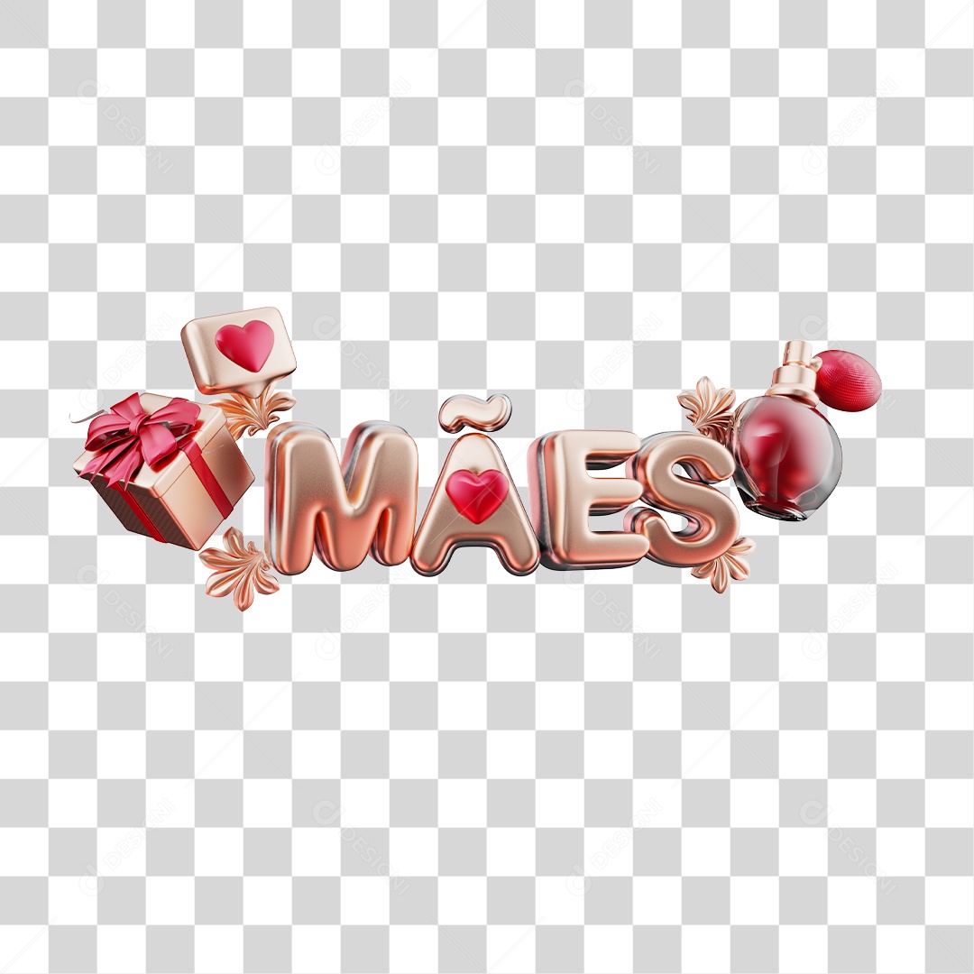 Selo 3D Para Composição Mães PNG Transparente