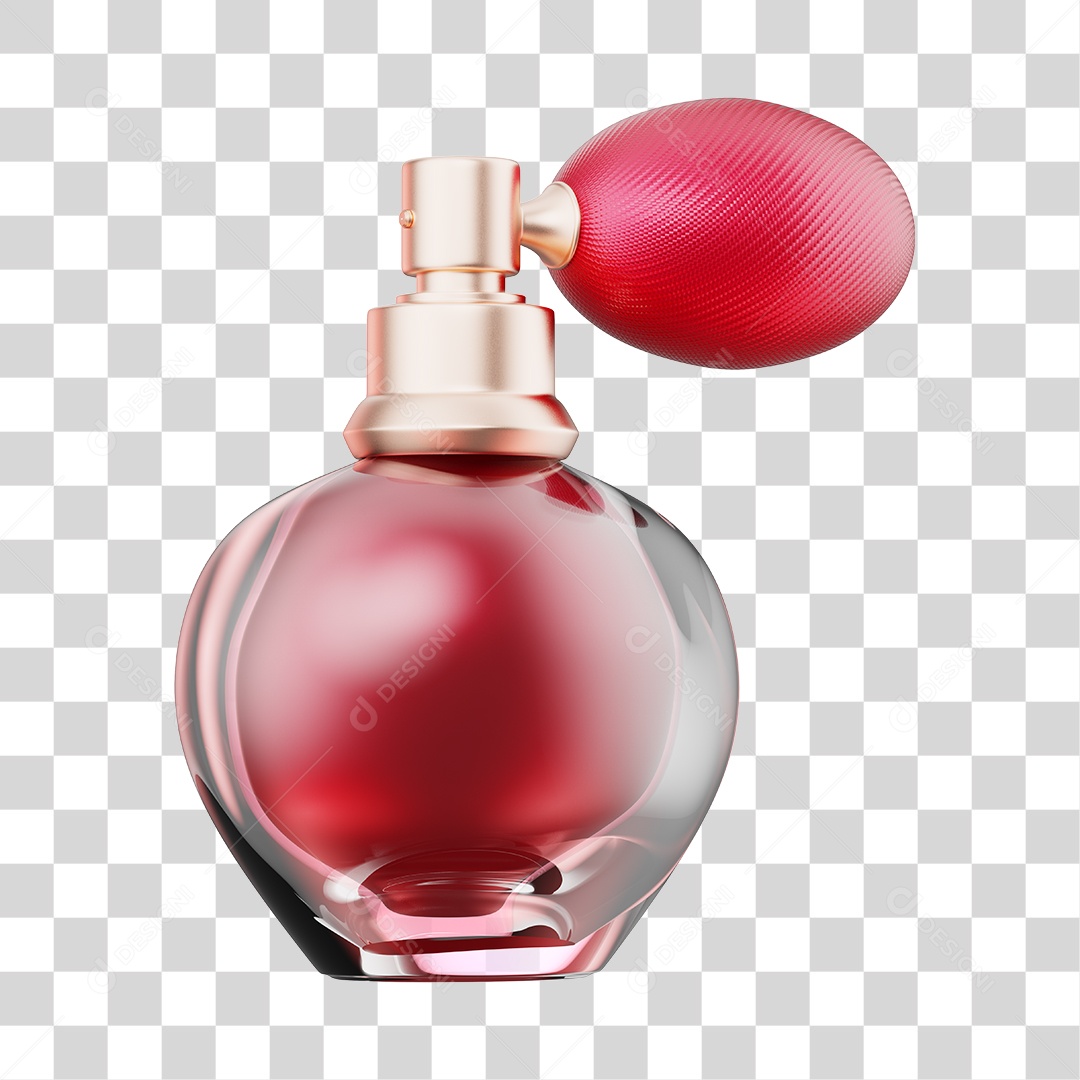 Elemento 3D Para Composição Perfume de Dia Das Mães PNG Transparente