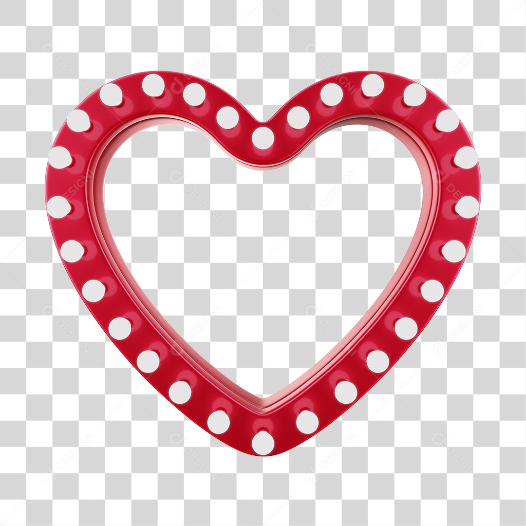Elemento 3D Para Composição Coração de Dia Das Mães PNG Transparente