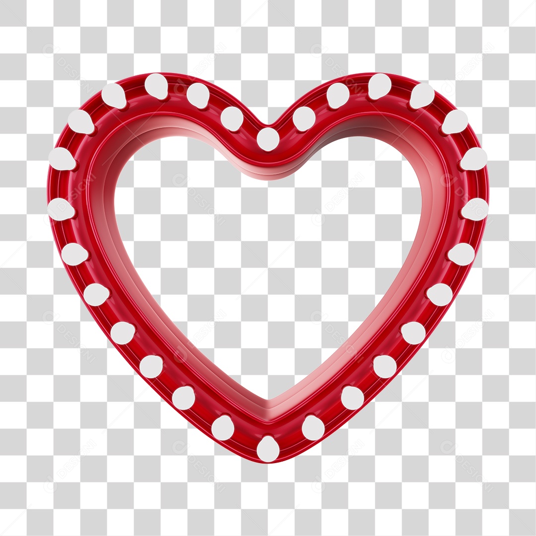 Elemento 3D Para Composição Coração de Dia Das Mães PNG Transparente
