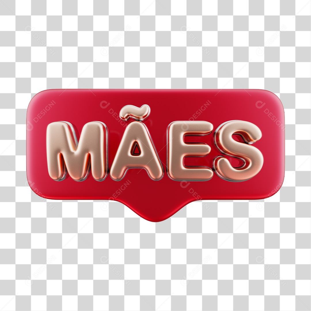 Selo 3D Para Composição Mães PNG Transparente