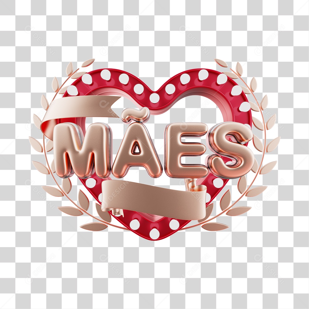 Selo 3D Para Composição Mães PNG Transparente