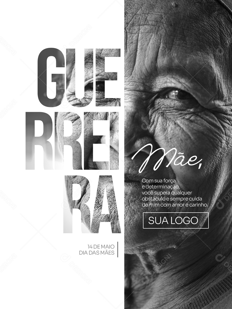 Social Media Dia Das Mães Guerreira Com Sua Força E Determinação PSD Editavel