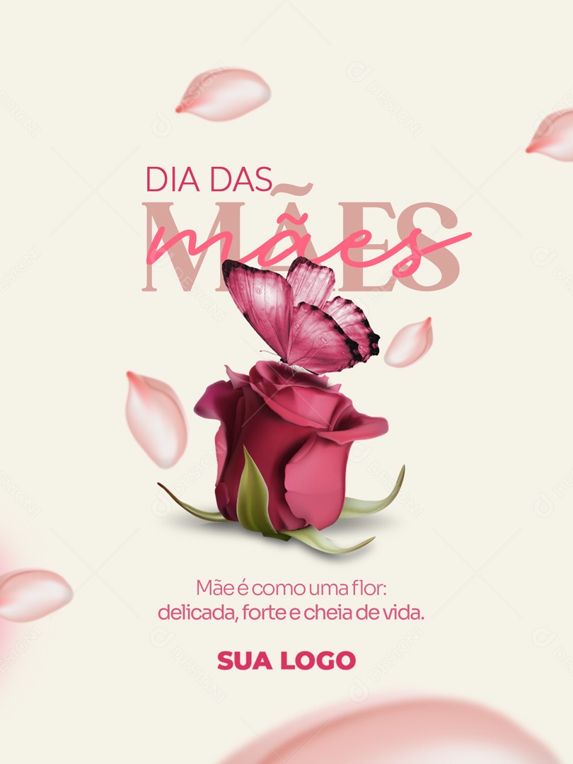 Social Media Dia Das Mães Como Uma Flor PSD Editável