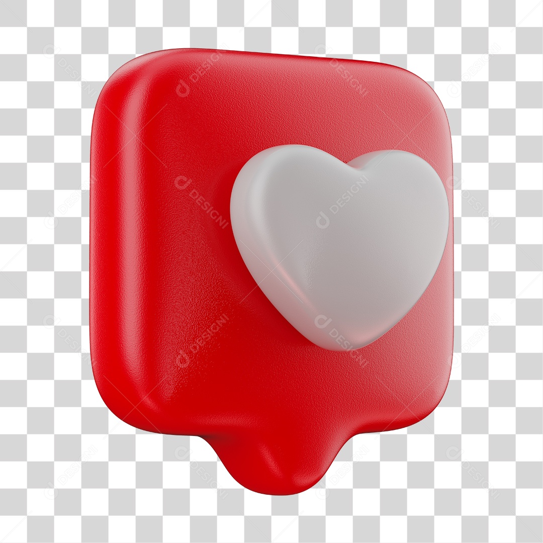 Elemento 3D Para Composição Emoji De Like Vermelho PNG Transparente