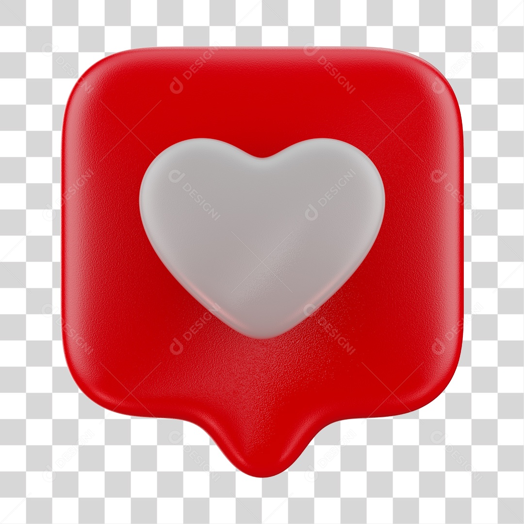 Elemento 3D Para Composição Emoji De Like Vermelho PNG Transparente