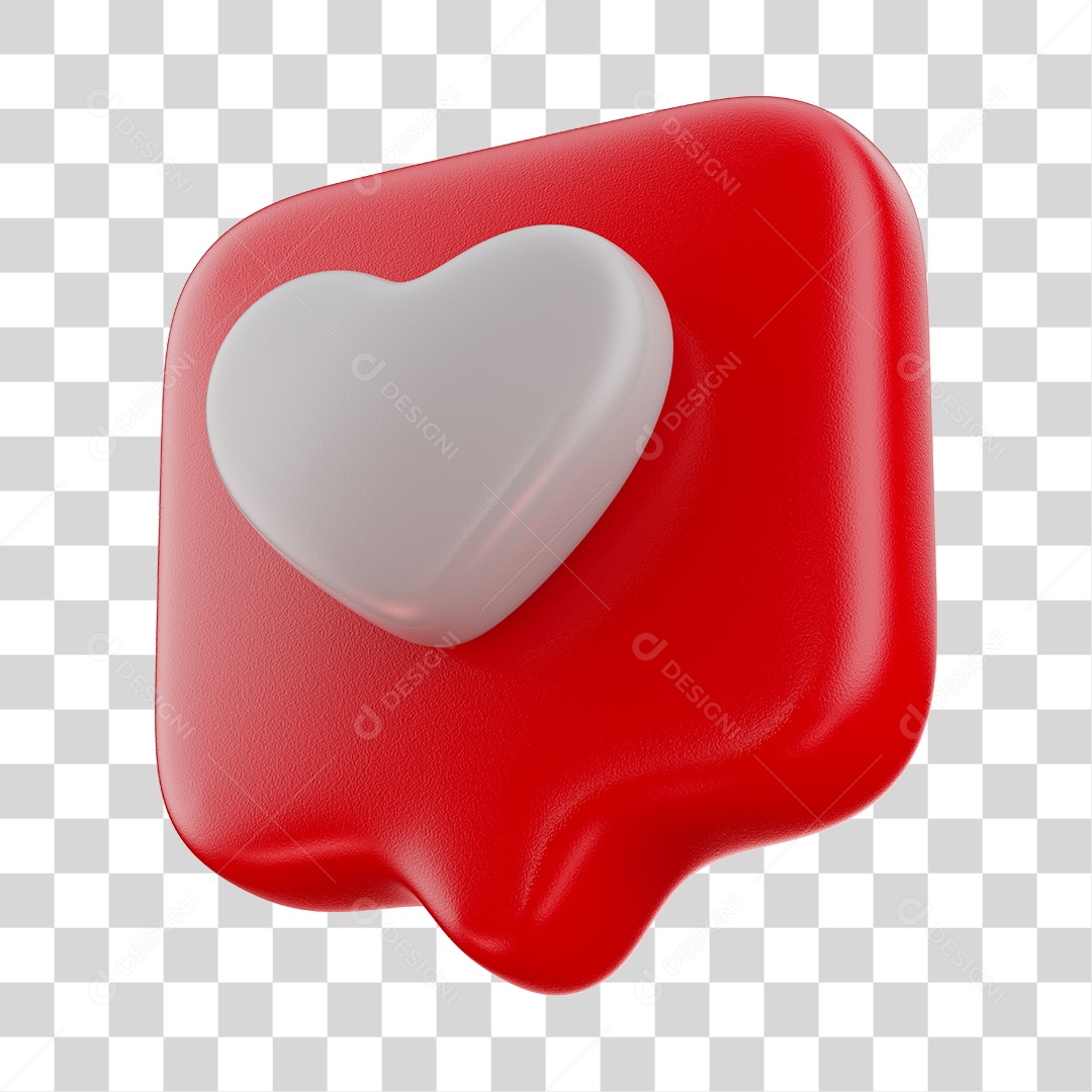 Elemento 3D Para Composição Emoji De Like Vermelho PNG Transparente