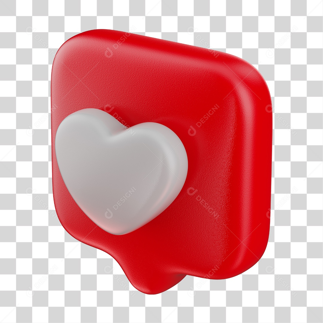 Elemento 3D Para Composição Emoji De Like Vermelho PNG Transparente