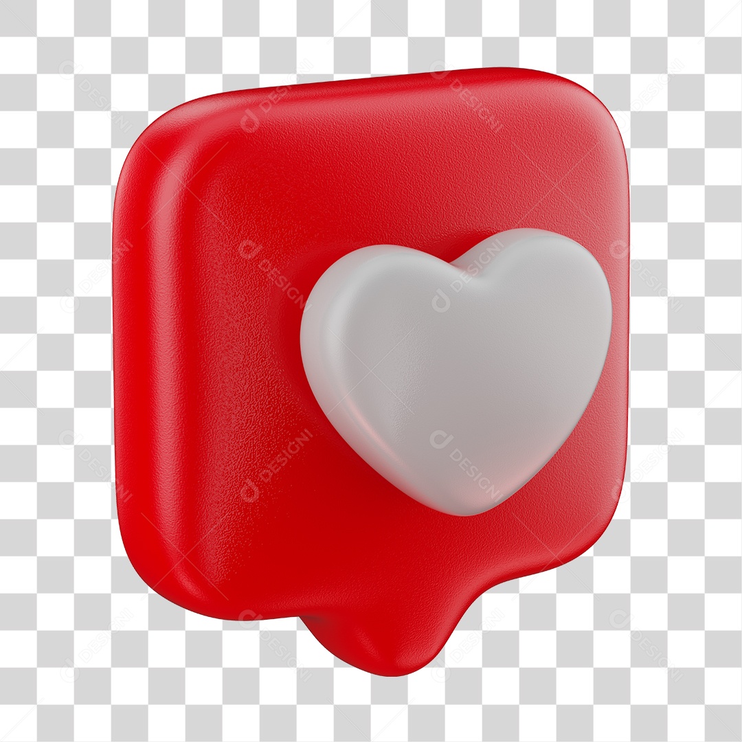 Elemento 3D Para Composição Emoji De Like Vermelho PNG Transparente