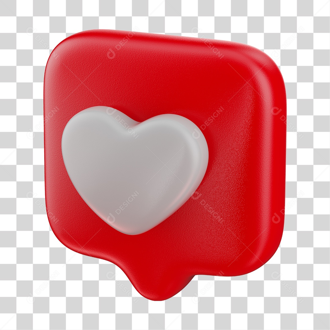Elemento 3D Para Composição Emoji De Like Vermelho PNG Transparente