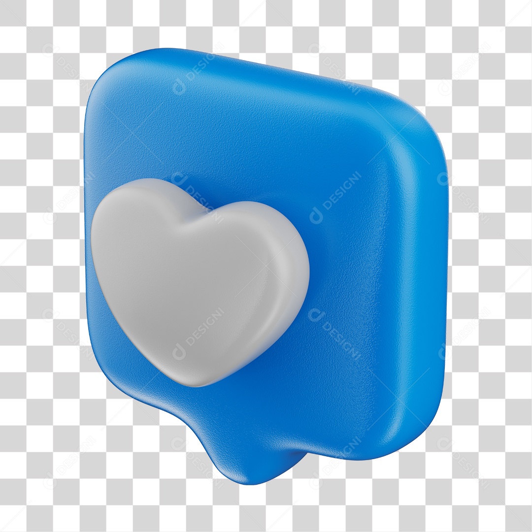 3D Element For Blue Like Emoji Composition Transparent PNG