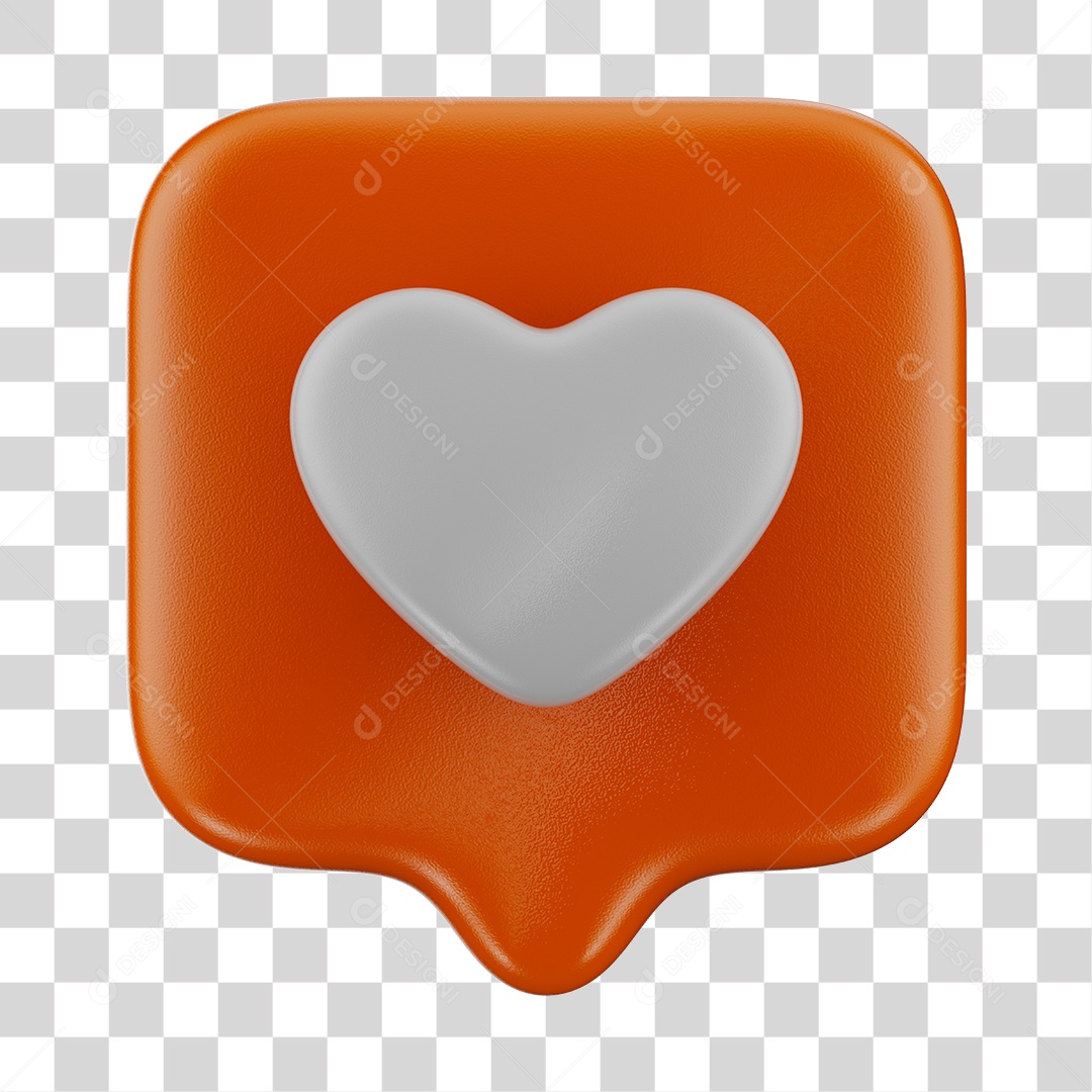 Elemento 3D Para Composição Emoji De Like Laranja PNG Transparente