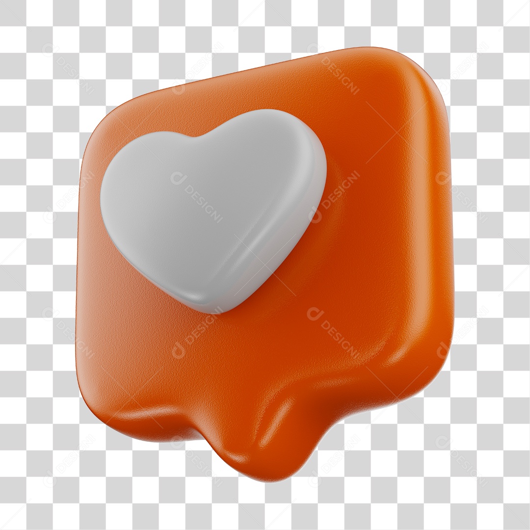 Elemento 3D Para Composição Emoji De Like Laranja PNG Transparente