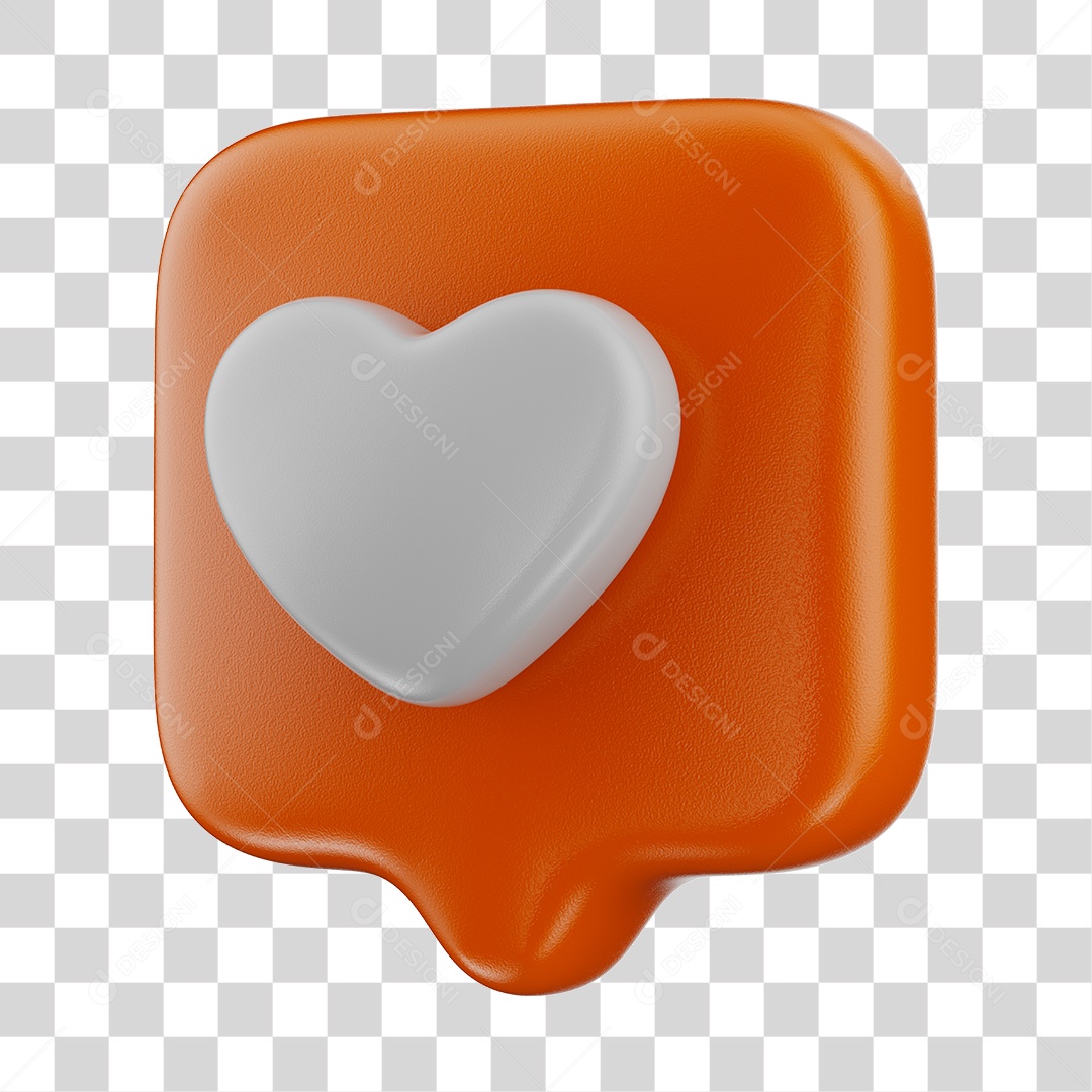 Elemento 3D Para Composição Emoji De Like Laranja PNG Transparente