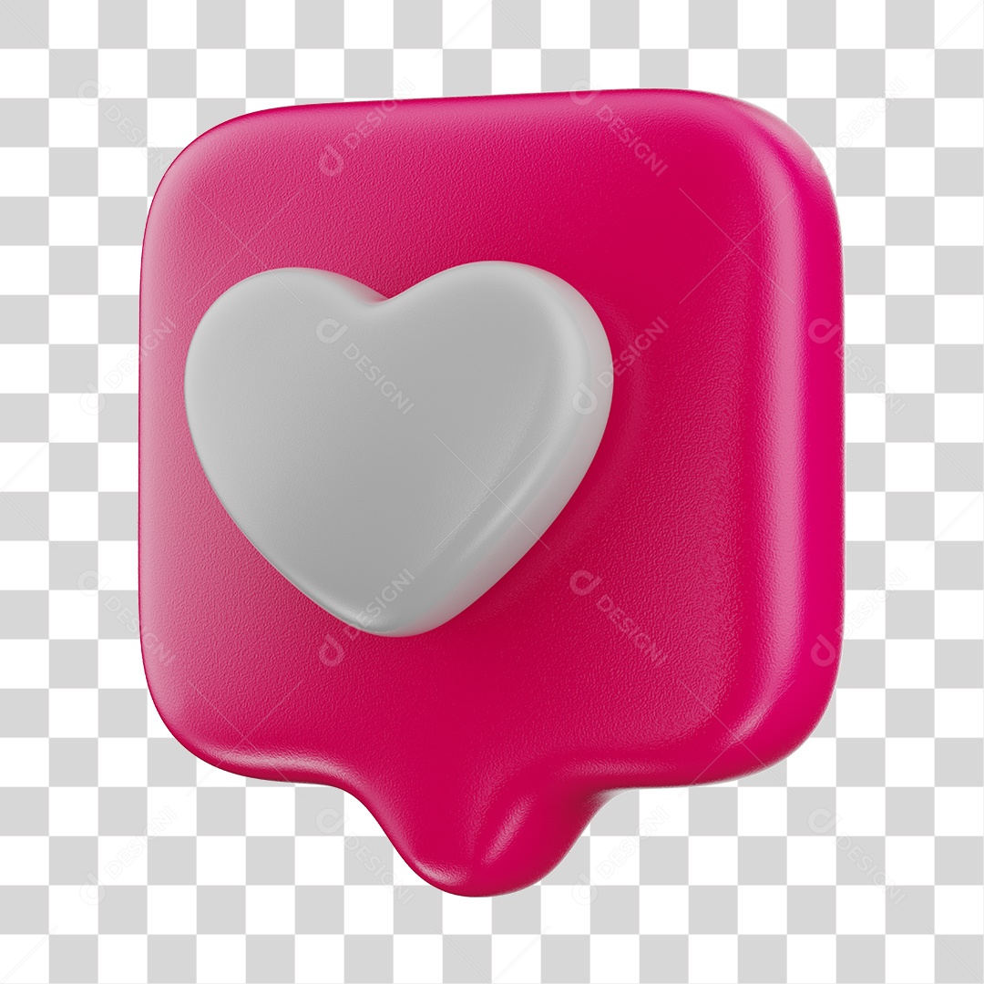 Elemento 3D Para Composição Emoji De Like Rosa PNG Transparente