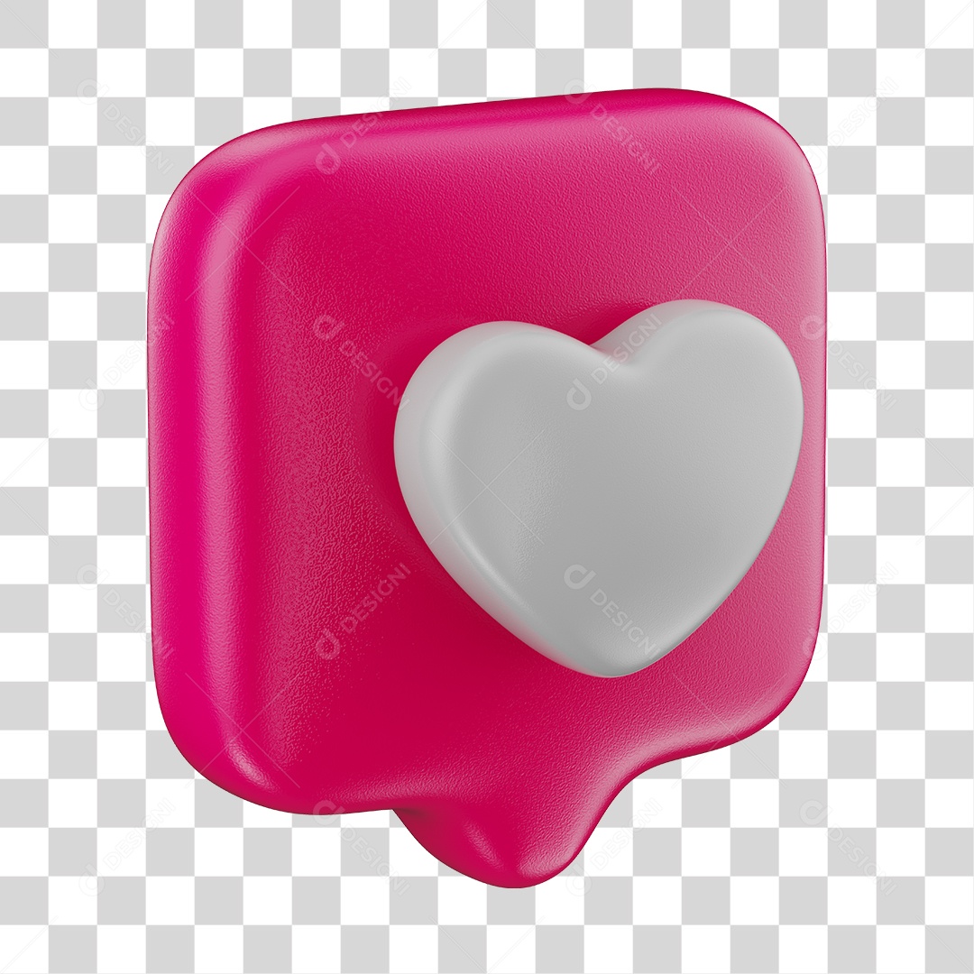 Elemento 3D Para Composição Emoji De Like Rosa PNG Transparente