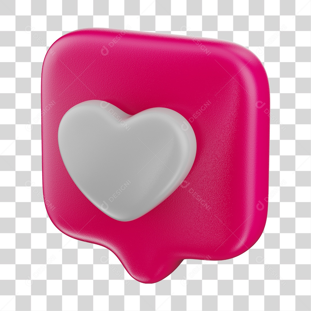 Elemento 3D Para Composição Emoji De Like Rosa PNG Transparente