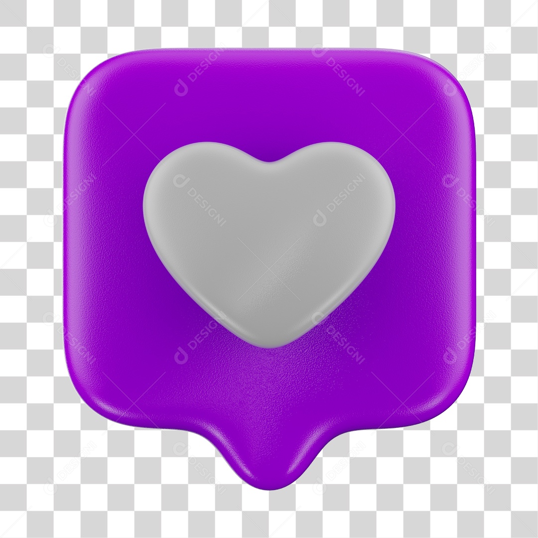 Elemento 3D Para Composição Emoji De Like Roxo PNG Transparente